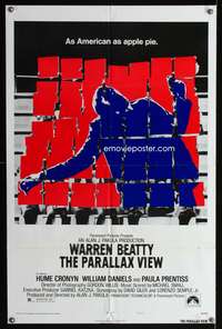 m497 PARALLAX VIEW style B one-sheet movie poster '74 Warren Beatty, cool image!
