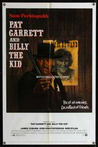 m503 PAT GARRETT & BILLY THE KID one-sheet movie poster '73 Sam Peckinpah, Bob Dylan, James Coburn