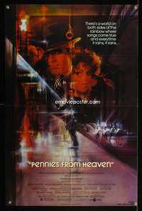 m509 PENNIES FROM HEAVEN one-sheet movie poster '81 Steve Martin, Bernadette Peters, Bob Peak art!