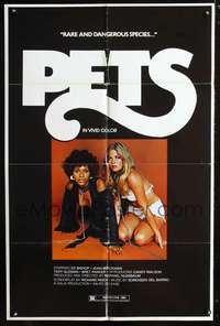 m513 PETS one-sheet movie poster '74 bizarre sexy girls in dog collars!