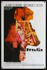 m514 PETULIA one-sheet movie poster '68 Julie Christie, George C. Scott
