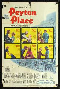 m515 PEYTON PLACE one-sheet movie poster '58 Lana Turner, from the Grace Metalious novel!