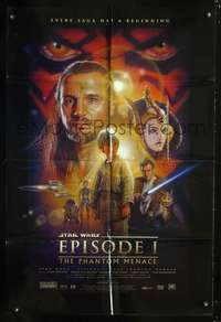 m516 PHANTOM MENACE DS one-sheet movie poster '99 Star Wars Episode I, Drew Struzan art!