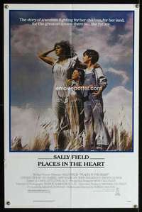 m524 PLACES IN THE HEART one-sheet movie poster '84 single mother Sally Field, Ed Harris