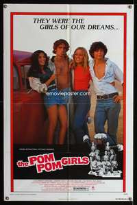 m534 POM POM GIRLS style B one-sheet movie poster '76 Robert Carradine, high school teen sex!