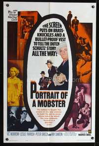 m537 PORTRAIT OF A MOBSTER one-sheet movie poster '61 Vic Morrow as gangster Dutch Schultz!