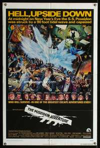 m539 POSEIDON ADVENTURE 1sh movie poster '72 Gene Hackman, Mort Kunstler art!