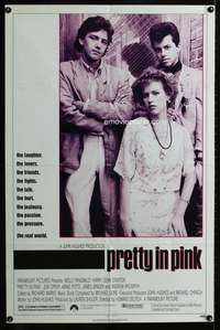 m543 PRETTY IN PINK one-sheet movie poster '86 Molly Ringwald, Harry Dean Stanton