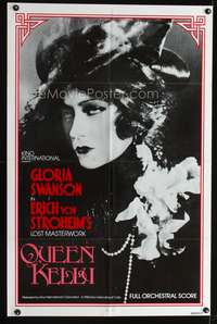 m550 QUEEN KELLY 1sh 1985 Gloria Swanson, Erich von Stroheim's mostly completed project!