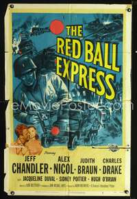 m561 RED BALL EXPRESS one-sheet movie poster '52 Budd Boetticher, Jeff Chandler, World War II!