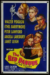 m562 RED DANUBE one-sheet movie poster '49 Janet Leigh, Angela Lansbury, Walter Pidgeon