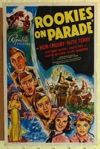 m577 ROOKIES ON PARADE one-sheet movie poster '41 Bob Crosby, Ruth Terry, military musical!