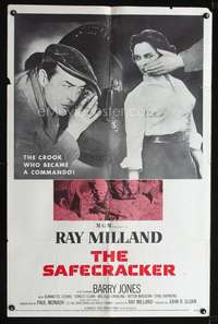 m582 SAFECRACKER one-sheet movie poster '58 master thief Ray Milland!