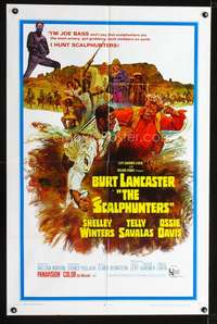 m586 SCALPHUNTERS one-sheet movie poster '68 Burt Lancaster, Ossie Davis