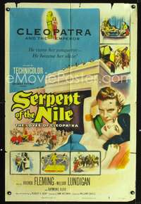 m593 SERPENT OF THE NILE one-sheet movie poster '53 Rhonda Fleming as Cleopatra!