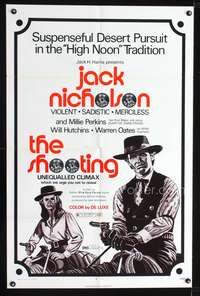 m600 SHOOTING one-sheet movie poster R71 Jack Nicholson, violent, sadistic, merciless!