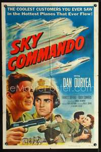 m608 SKY COMMANDO one-sheet poster '53 pilot Dan Duryea flies the hottest planes that ever flew!
