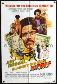 m609 SLAUGHTER'S BIG RIPOFF one-sheet movie poster '73 BAD Jim Brown!