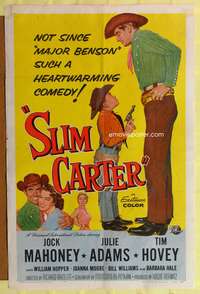 m610 SLIM CARTER one-sheet movie poster '57 Jock Mahoney, Julie Adams, Tim Hovey