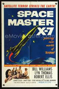 m623 SPACE MASTER X-7 one-sheet movie poster '58 satellite terror strikes the Earth!