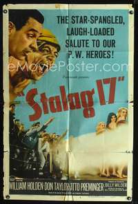 m634 STALAG 17 one-sheet movie poster '53 William Holden, Billy Wilder