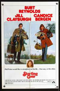 m638 STARTING OVER one-sheet poster '79 artwork of Burt Reynolds & Jill Clayburgh by Morgan Kane!