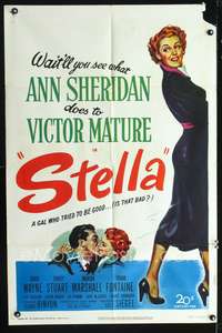 m640 STELLA one-sheet movie poster '50 Ann Sheridan, Victor Mature