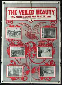 m713 VEILED BEAUTY one-sheet movie poster 1907 or Anticipation and Realization!