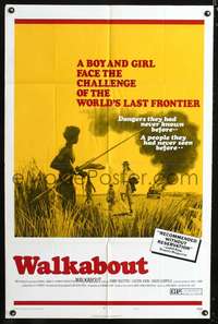 m725 WALKABOUT style B one-sheet movie poster '71 Jenny Agutter, Nicolas Roeg Australian classic!