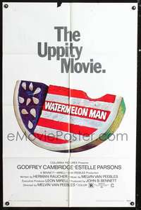 m733 WATERMELON MAN one-sheet movie poster '70 white man becomes black!