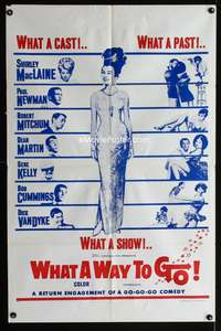 m739 WHAT A WAY TO GO military one-sheet movie poster R60s Shirley MacLaine, Palu Newman