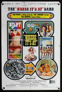 m747 WHERE IT'S AT one-sheet movie poster '69 greeat Las Vegas casino gambling image!
