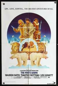 m756 WHITE DAWN one-sheet movie poster '74 Warren Oates, cool polar bear art!