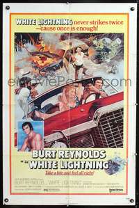 m757 WHITE LIGHTNING one-sheet movie poster '73 moonshine bootlegger Burt Reynolds!