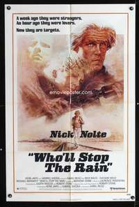 m760 WHO'LL STOP THE RAIN one-sheet movie poster '78 Nick Nolte, Tuesday Weld, Tom Jung art!