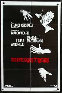 m763 WIFEMISTRESS one-sheet movie poster '77 Laura Antonelli, Marcello Mastroianni