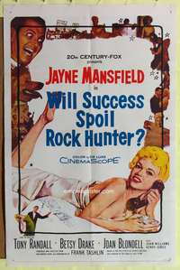 m767 WILL SUCCESS SPOIL ROCK HUNTER one-sheet movie poster '57 sexy Jayne Mansfield!