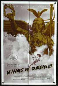 m770 WINGS OF DESIRE one-sheet movie poster '87 Wim Wenders German fantasy!