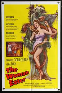 m776 WOMAN EATER one-sheet movie poster '59 wacky tree monster eats sexy women!