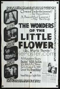 m783 WONDERS OF THE LITTLE FLOWER one-sheet movie poster '38 French St. Marie Theresa!