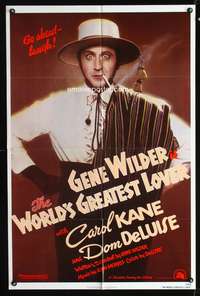 m787 WORLD'S GREATEST LOVER one-sheet movie poster '77 great Gene Wilder image!