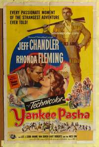 m789 YANKEE PASHA one-sheet movie poster '54 Jeff Chandler, Rhonda Fleming