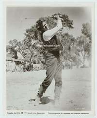 n502 UNFORGIVEN candid 8x10 movie still '60 Burt Lancaster golfing!