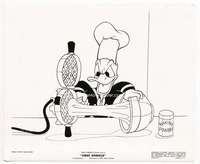 n099 CHEF DONALD 8.25x10 movie still '41 cooking with waffle iron!