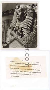 n334 MUMMY 8x10 movie still '59 cool Egyptian sarcophagus on tour!