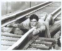 n470 SUPERMAN 8x10 movie still '78 Reeve c/u fixing train tracks!