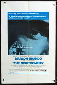 p492 NIGHTCOMERS one-sheet movie poster '72 Marlon Brando, Michael Winner horror!