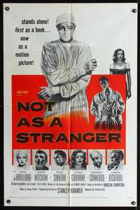 p503 NOT AS A STRANGER one-sheet poster '55 doctor Robert Mitchum, Olivia De Havilland, Sinatra