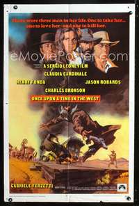 p516 ONCE UPON A TIME IN THE WEST one-sheet poster '68 Sergio Leone, Claudia Cardinale, Henry Fonda