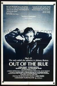 p530 OUT OF THE BLUE one-sheet movie poster '80 Linda Manz, Dennis Hopper